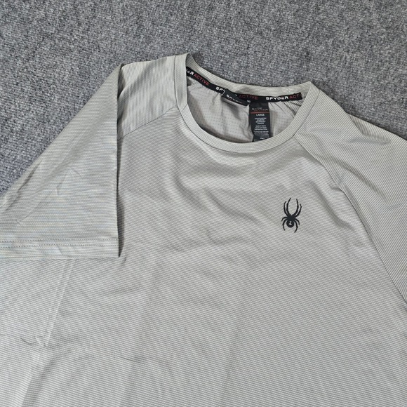 Spyder Active Men's Large T Shirt Gray Athletic Training Performance Tee - Picture 1 of 10
